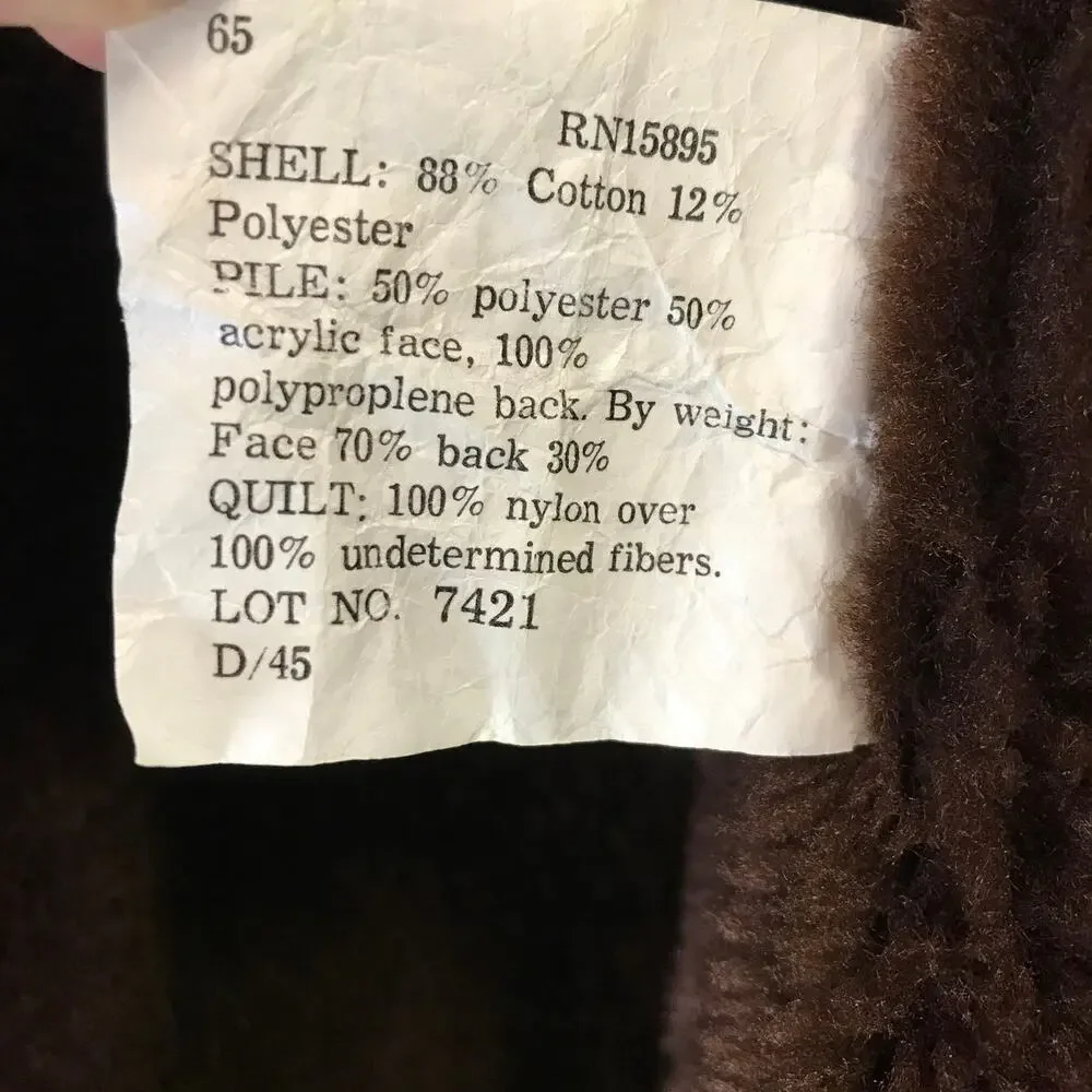 Vintage Corduroy Faux Sherpa Quilted Barn Coat Country Cabin Woodsman Jacket